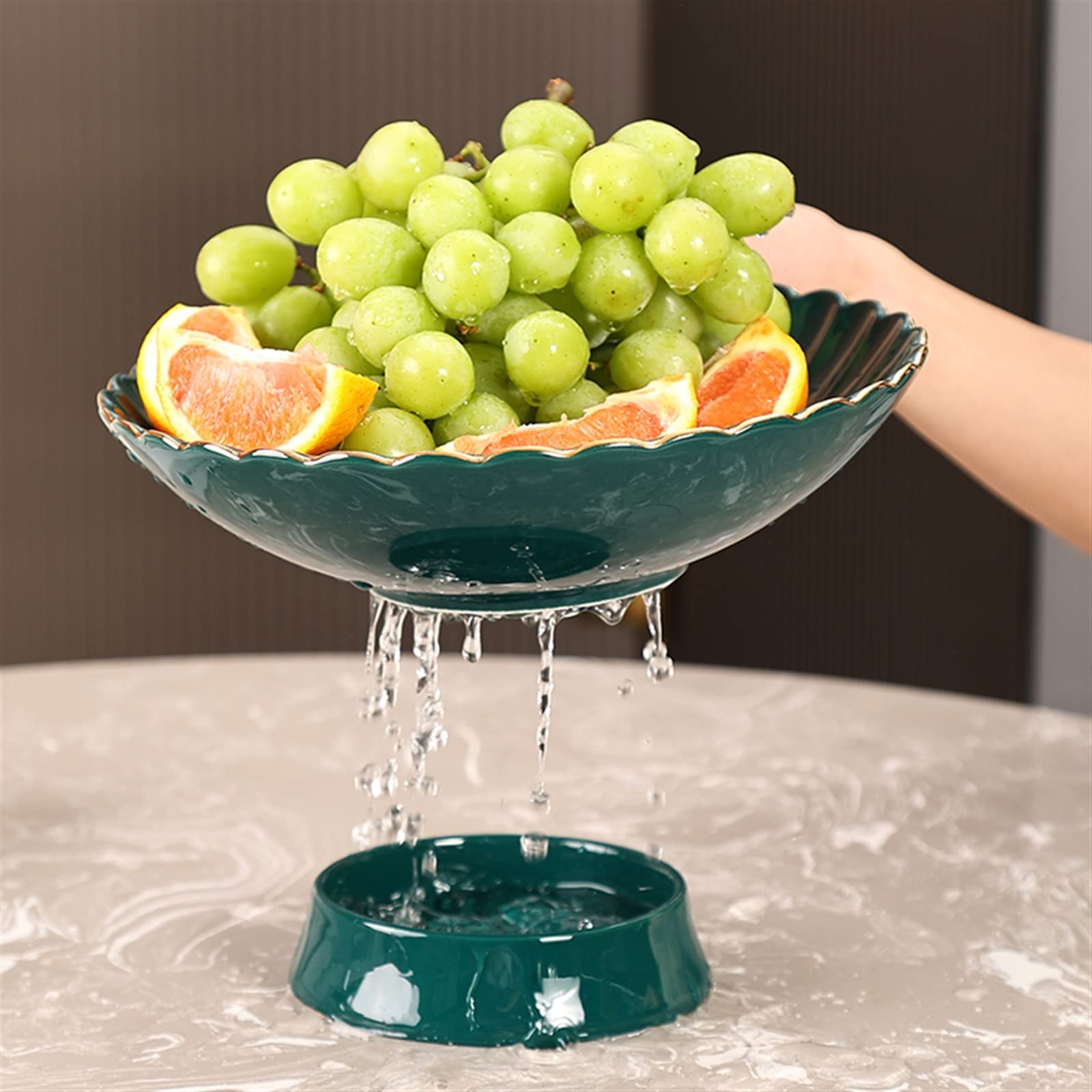 Vassoio di frutta per la casa in plastica Vassoio per torta da tè