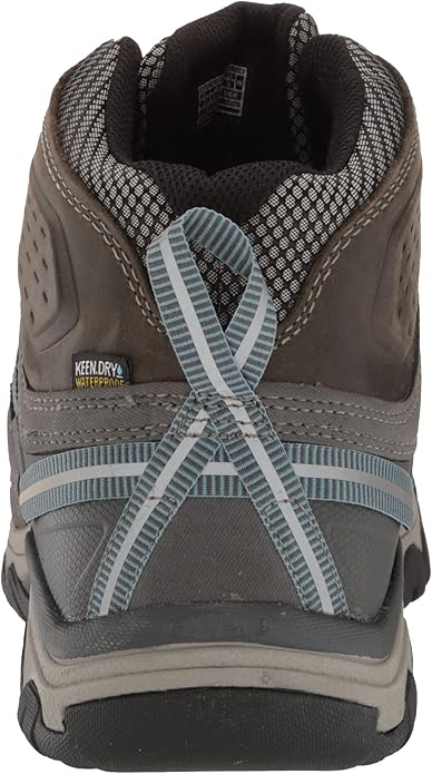 With a KEEN.ALL-TERRAIN rubber outsole and 4mm multi-directional lugs, these boots offer excellent traction on a variety of surfaces, from rocky trails to slippery slopes. The ESS shank provides torsional stability and support while carrying a heavy pack or navigating rough terrain. The Targhee 3 Mid Height Waterproof Hiking Boots also feature a cushioned footbed and a breathable mesh lining for all-day comfort on the trails. These boots are a reliable and versatile option for female hikers looking for a high-performing and durable boot for outdoor adventures. Description by ChatGPT.