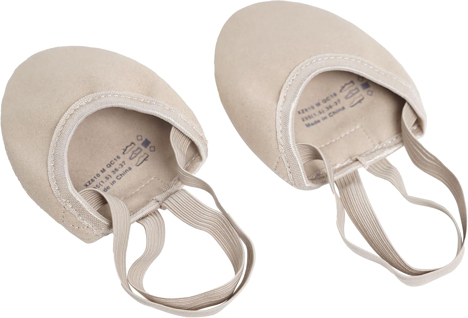 Half Sole Dance Shoes for Girls Women Soft Microfiber Lyrical Rhythmic Gymnastics Shoes