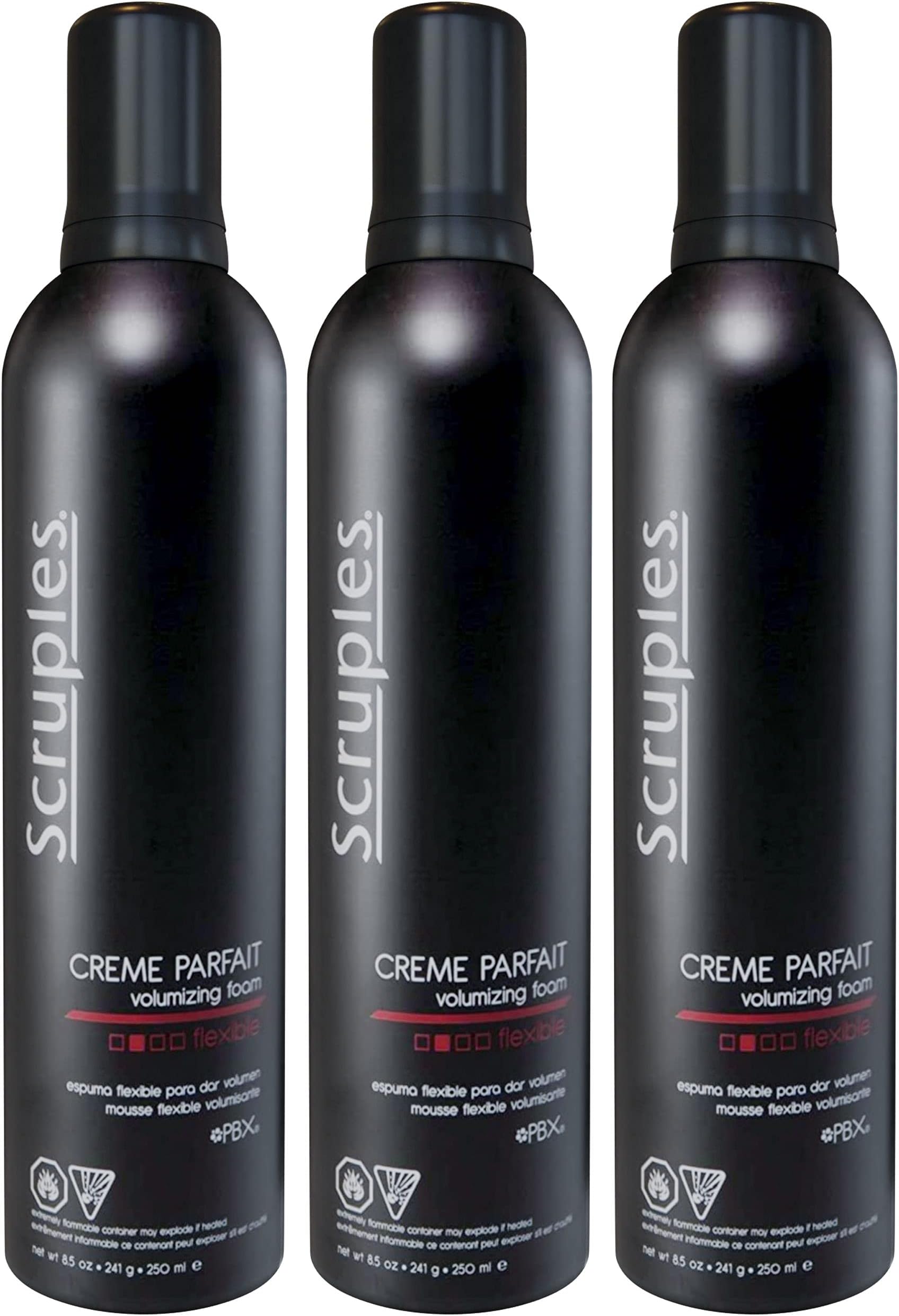 Scruples Creme Parfait Volumizing Foam (8.5 fl oz / 250 ml) – Hair Thickening Mousse for Men & Women – Alcohol Free & Lightweight – Hair Styling Mousse for Fine & Thin Hair (Pack Of 3)