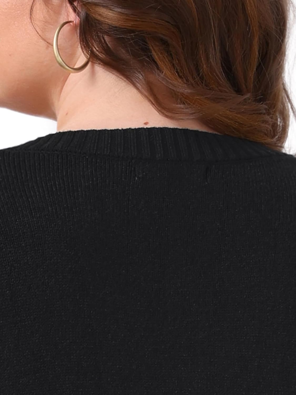 Agnes Orinda Plus Size Sweater for Women 2025 Fall Pullover Sweater Casual Loose V Neck Long Sleeve Side Split Jumper Tops - Image 5