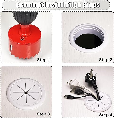 Miniatura 5 de Paquete de 6 protectores de cables de TV, kit de gestión de cables de pared de 2-38 pulgadas, ocultador de cables para TV montado en la pared, kit