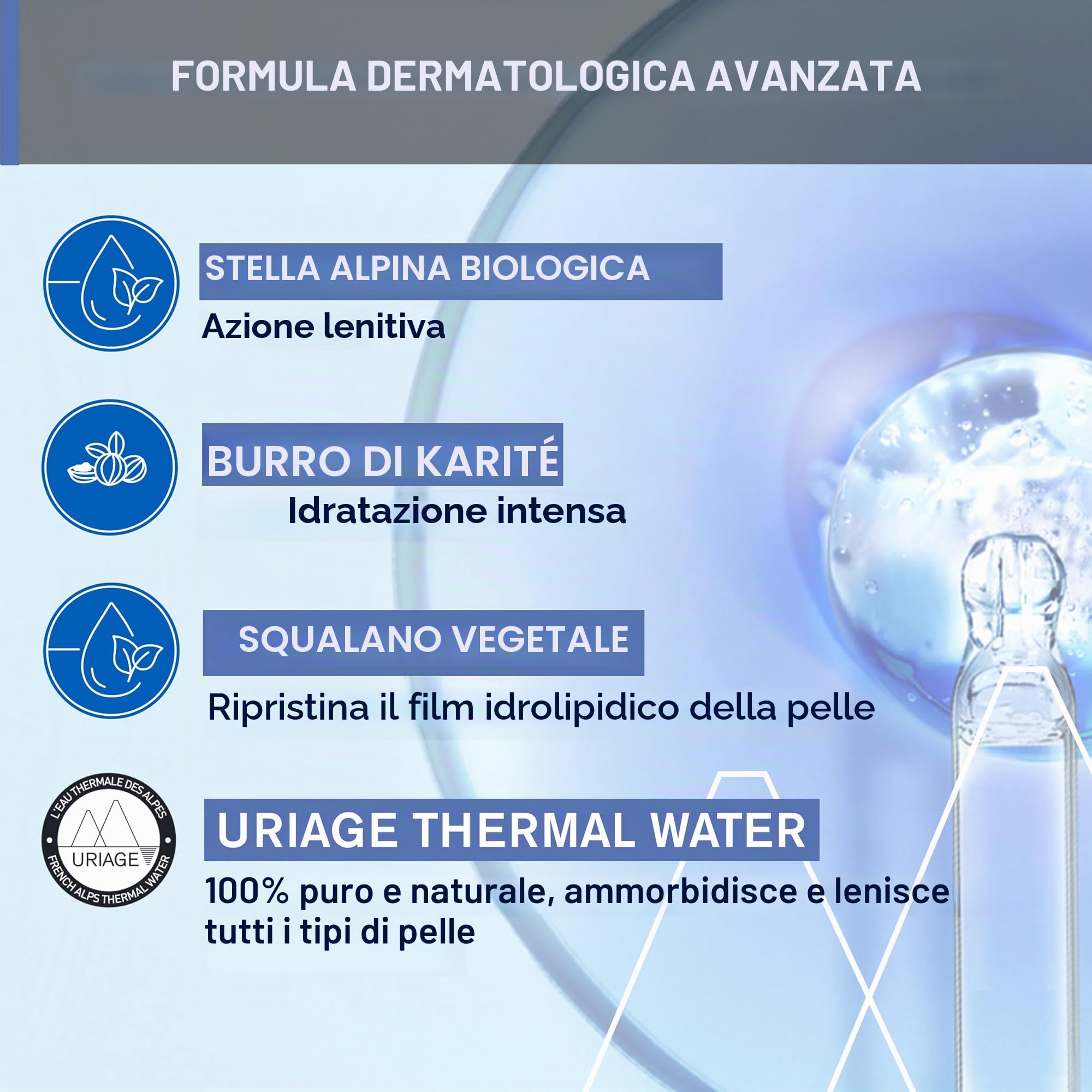 Uriage Bébé Crema Idratante Viso con Stella Alpina Bio e Burro di Karité 40ml