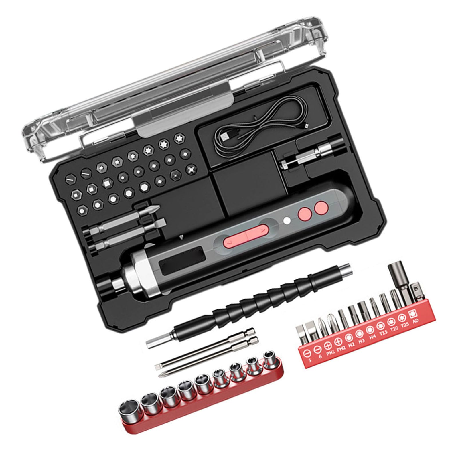 Rechargeable Cordless Screwdriver Ergonomic Grip High Torques Setting Multiple Accessories for Furniture Assembly Electric Screwdriver Cordless