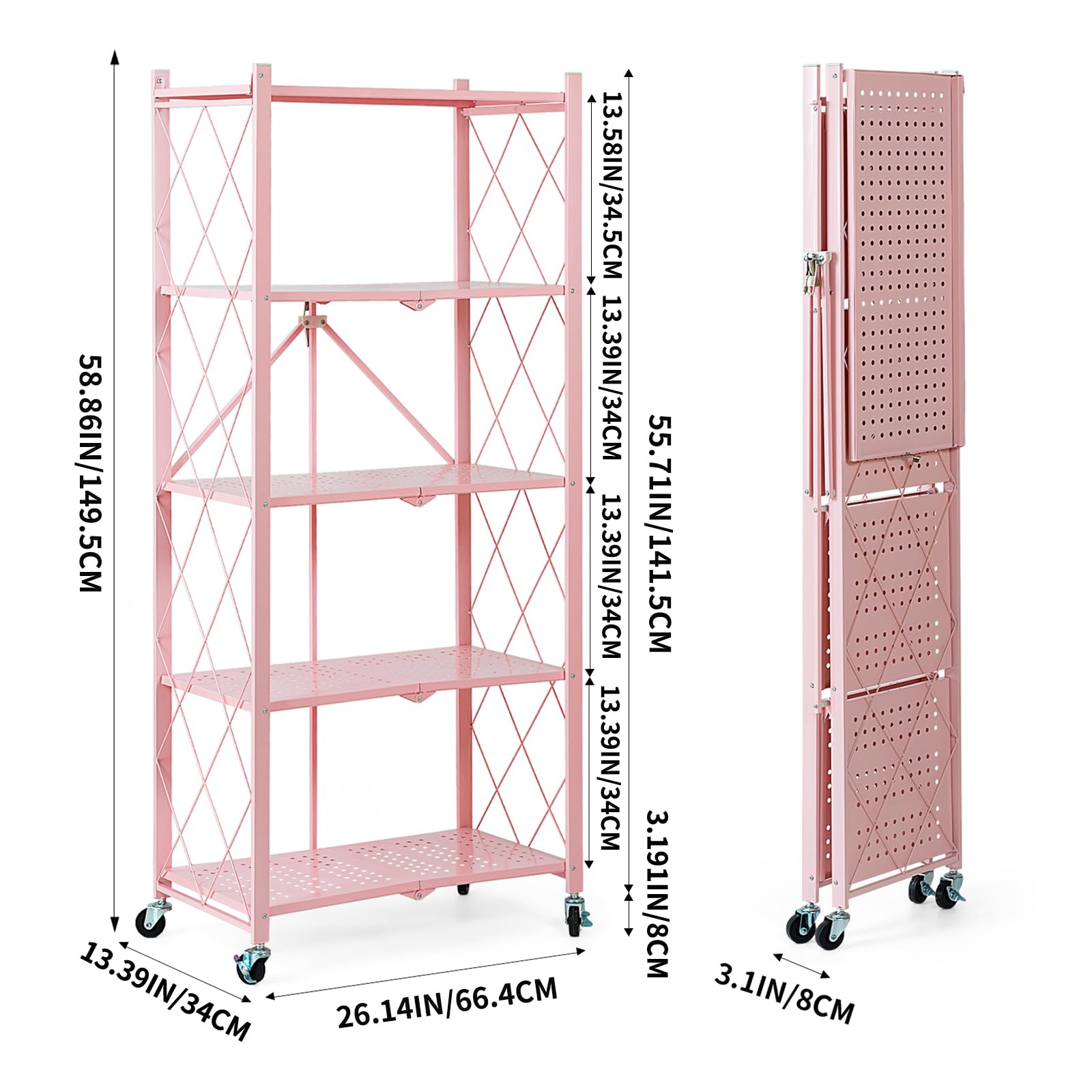 Amazon.com: BRIAN & DANY 5-Tier Foldable Storage Shelves with