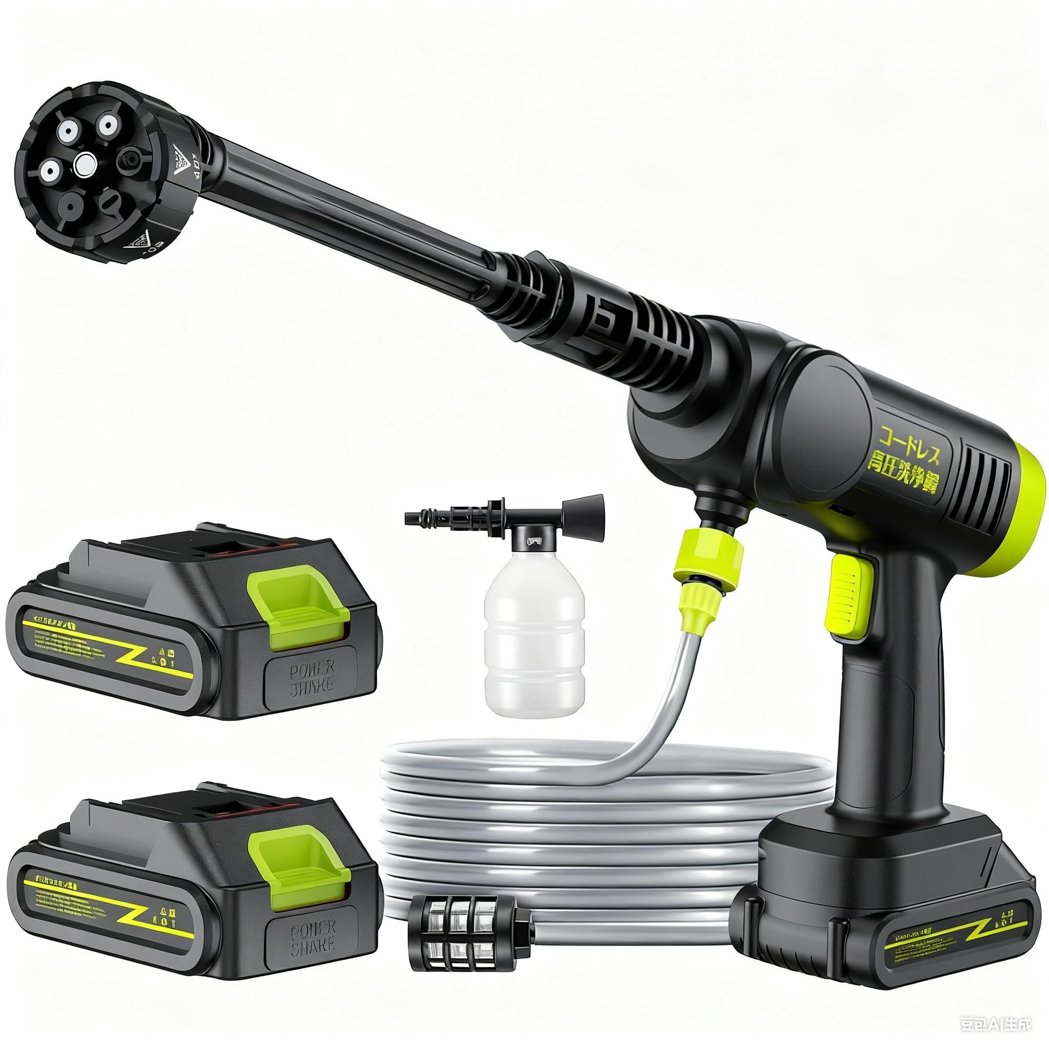 高圧洗浄機 コードレス 充電式 10M噴射 6in1ノズル 日本語説明書付きrm 高圧洗浄機 コードレス 充電式 10M噴射 6in1ノズル 日本語説明書付き
