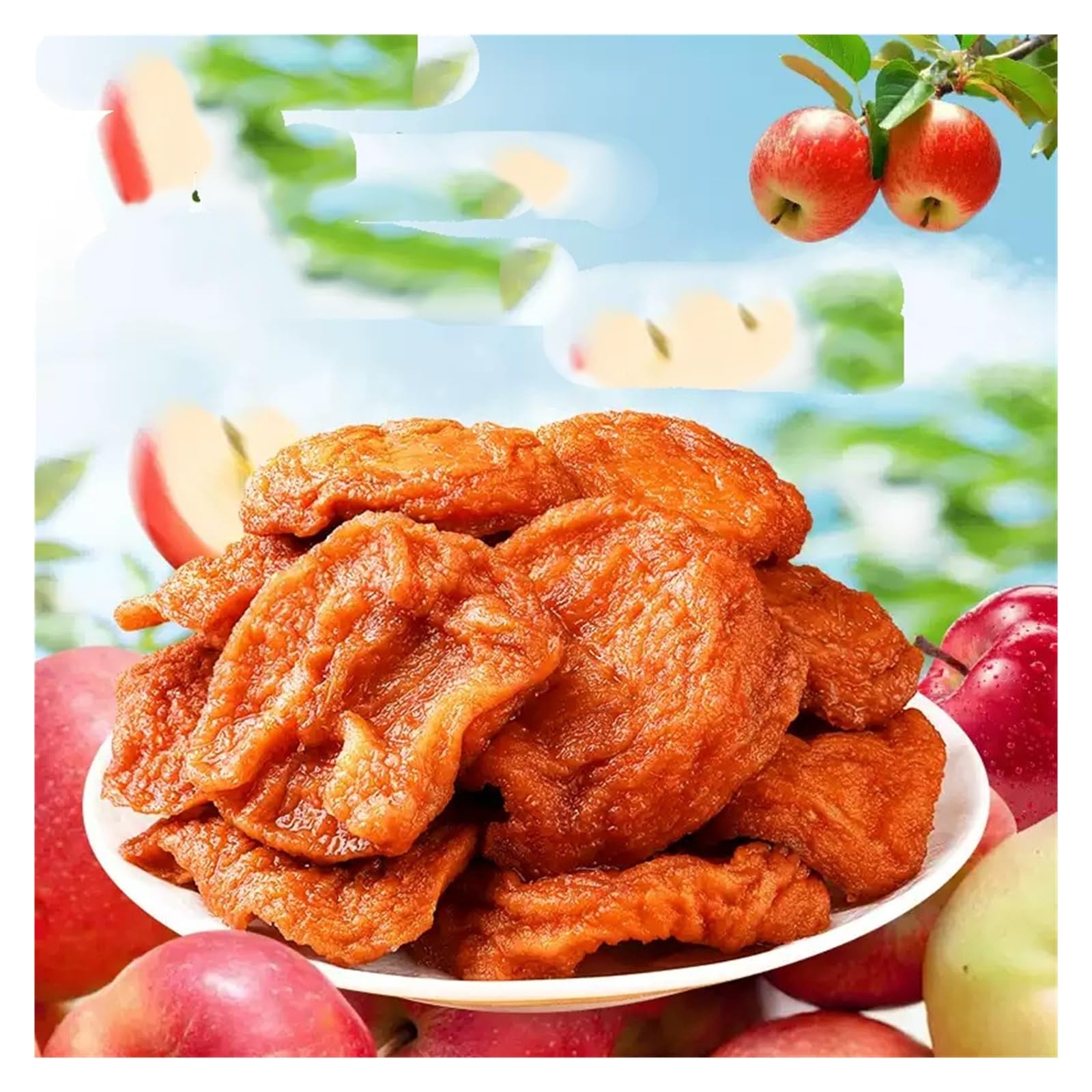 ¡Ya están aquí 250 g de manzanas secas! Gruesas, tiernas, dulces y masticables, disfrute de estas deliciosas frutas secas cuando lo desee.(2pcs)