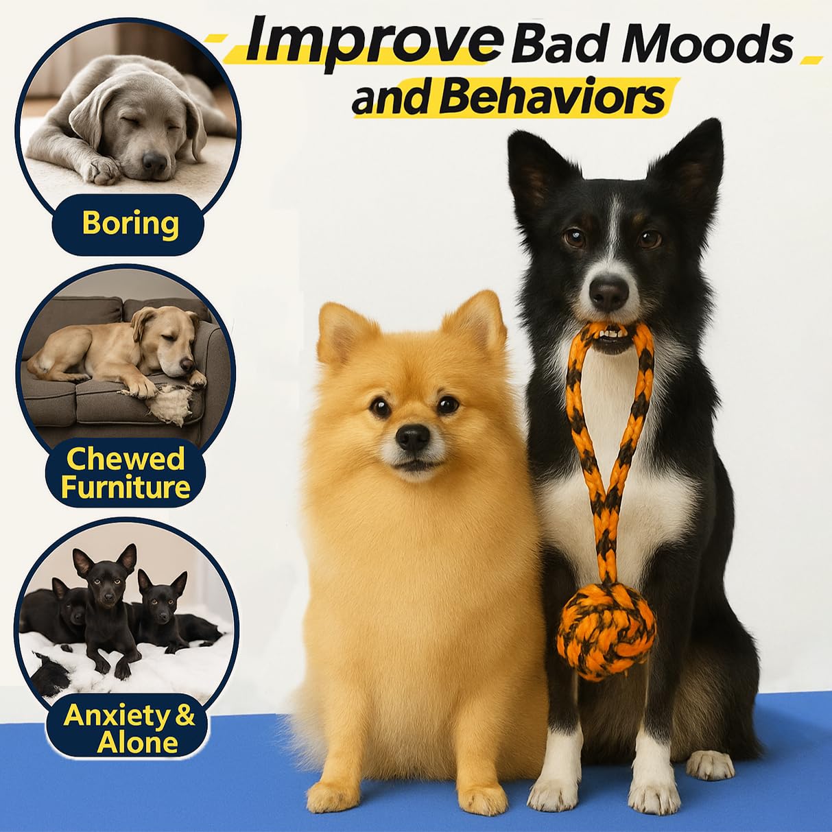 100% Natural Cotton Rope Dog Toys for Playing | Tug of War Chew Toys for Dogs | Durable Single Knot Dog Toy for Small Puppy | Non-Toxic Chew Toys for Puppies 2