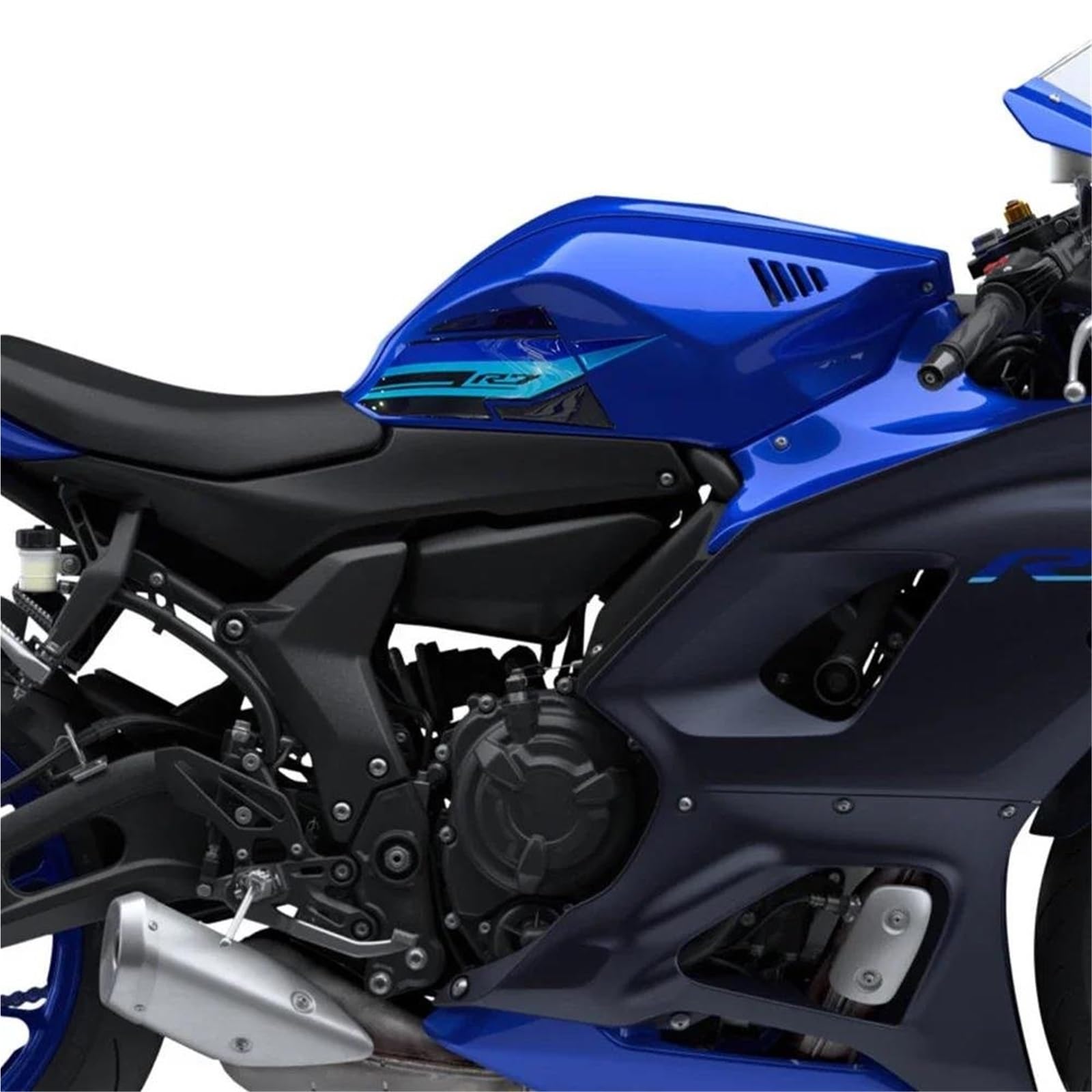 Protecteur Réservoir Carburant Moto Yamaha YZF-R7 - Autocollant PVC Noir Anti-Rayures, Imperméable