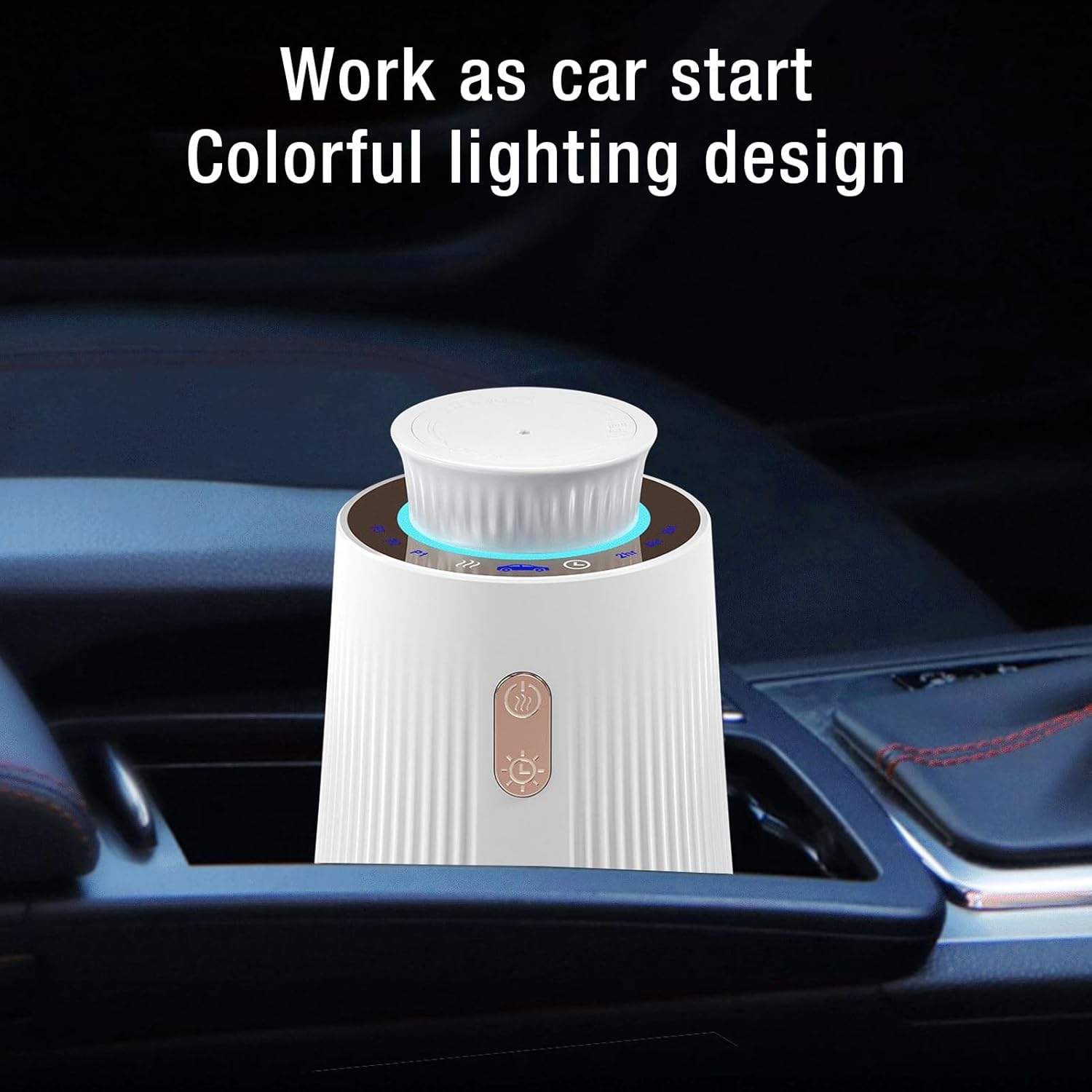 Car Diffuser Humidifie,Smart Portable Auto Air Freshener,with Timing Function, for Car Home Office Bedroom