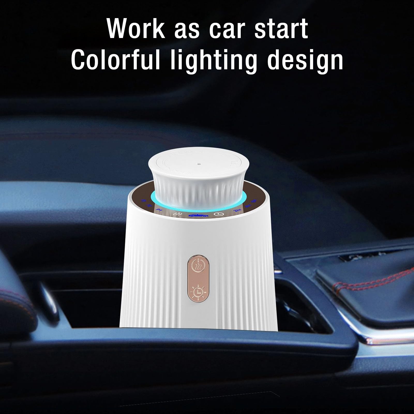 Minidifusor de Aceite Esencial para Coche, humidificador ambientador portátil Inteligente con función de sincronización para el hogar y la Oficina