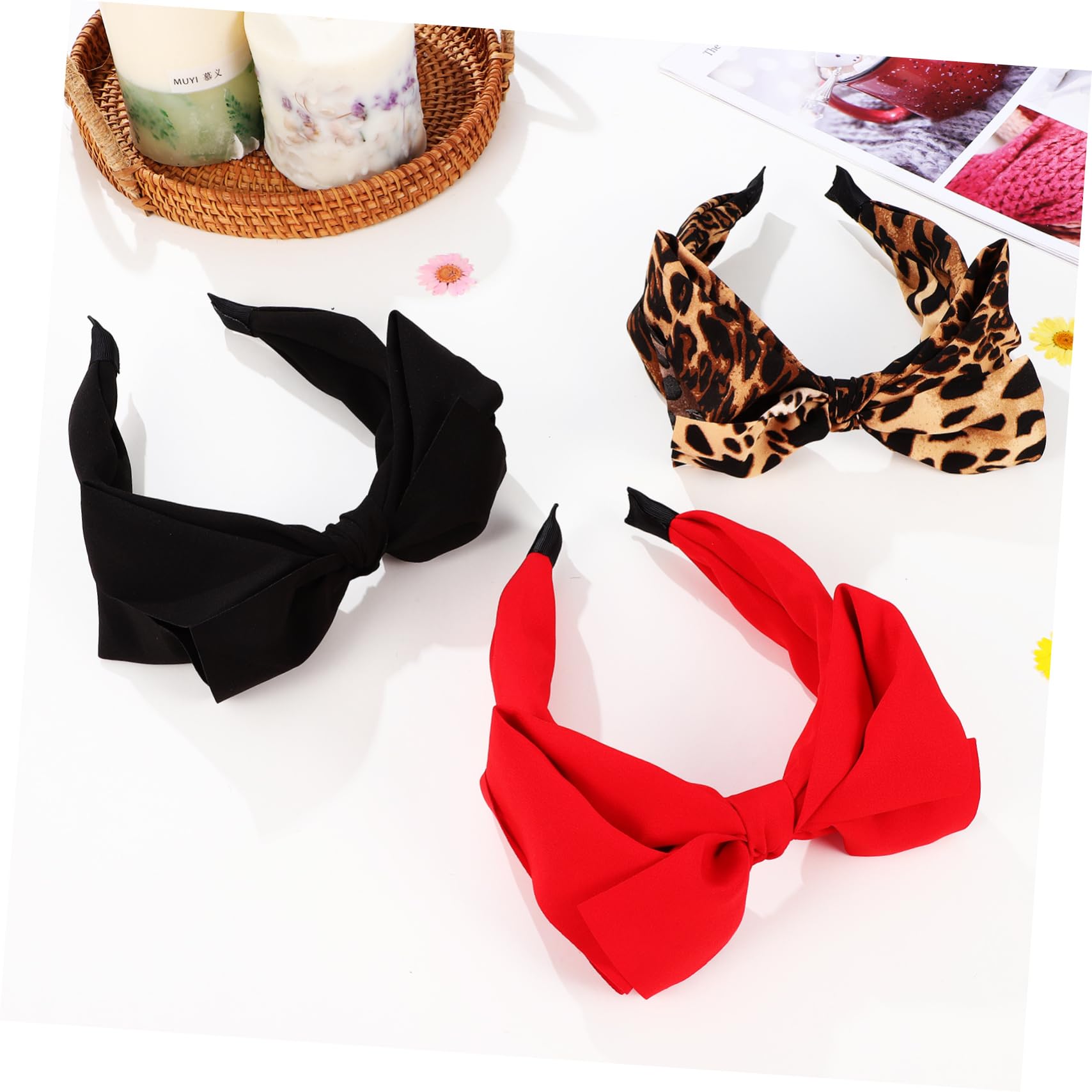 Didiseaon 6 Piezas Diadema Con Lazo Diadema De Escenario s Anudadas Para Niñas Retro Tiara De Boda Decoración De Boda Perder El Plastico Venda Costado