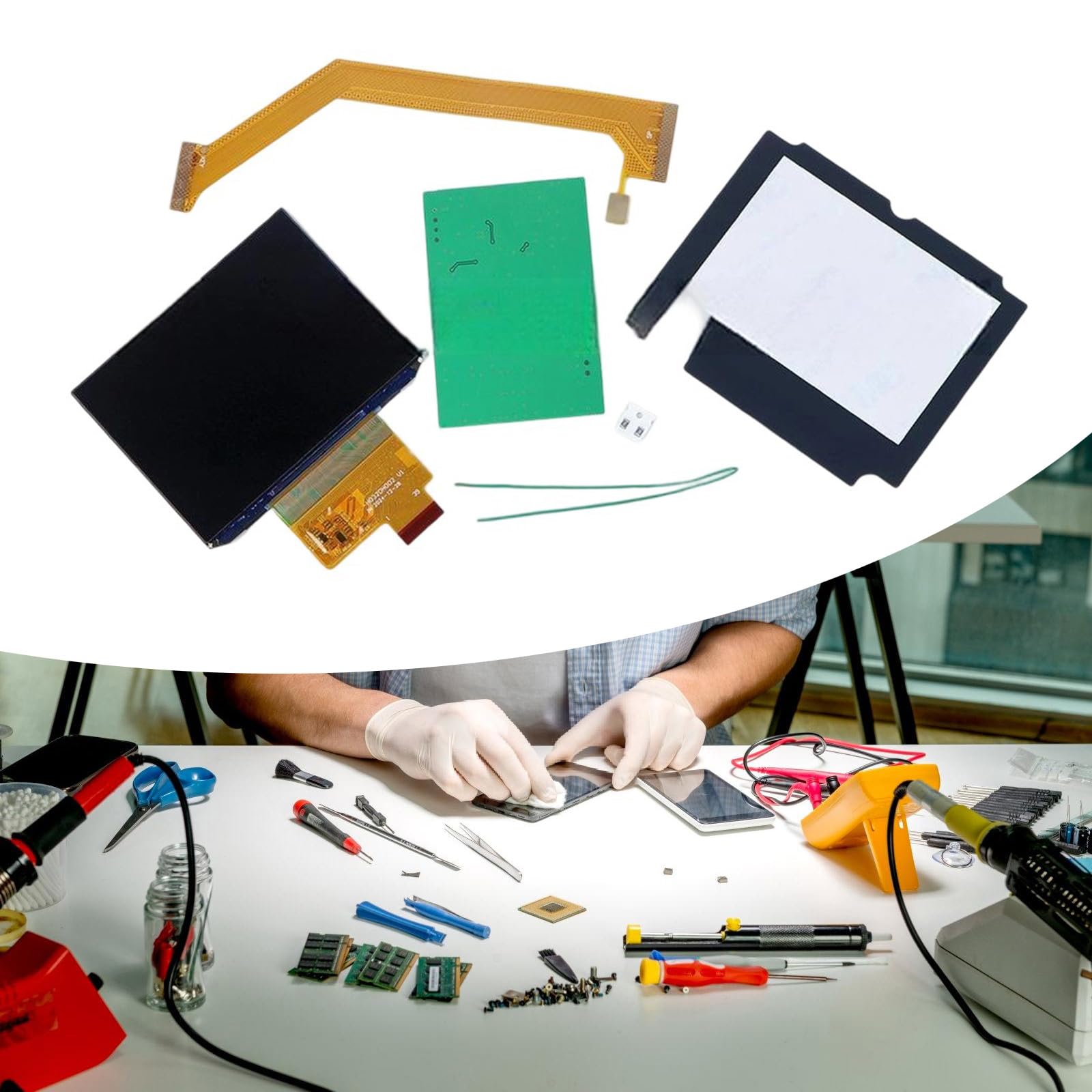 Accessori da gioco Schermo LCD Installazione semplice Set modifica dello schermo LCD retroilluminato da 3 pollici Parte