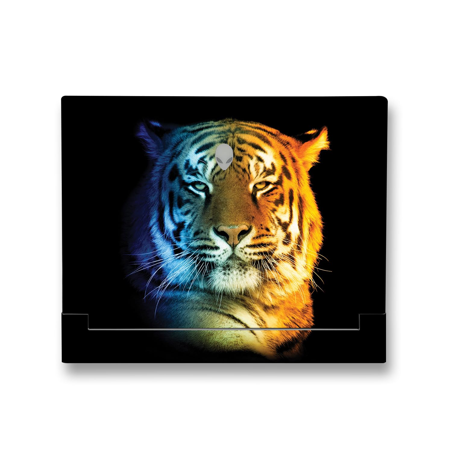 MightySkins Skin Compatible with Alienware X14 R2 (2023) Full Wrap Kit - Tri-Color Tiger | Protective, Durable, and Unique Vinyl Decal wrap Cover | Easy to Apply &amp; Change Styles | Made in The USA