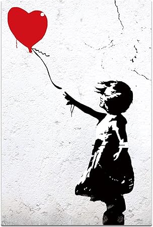 Amazon バンクシー アートパネル Banksy バンクシー 絵画 インテリア ポスター アート 部屋飾り 玄関 壁掛け 壁飾り 木枠付きの完成品 30x40cm 12 16 ウォールステッカー オンライン通販