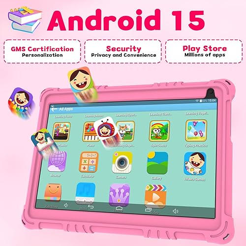 Miniatura 3 de Tablet Android 15 para niños, tabletas de 10 pulgadas para niños, 8 GB RAM 32 GB ROM 1 TB Expand, tableta para niños pequeños con control parental,