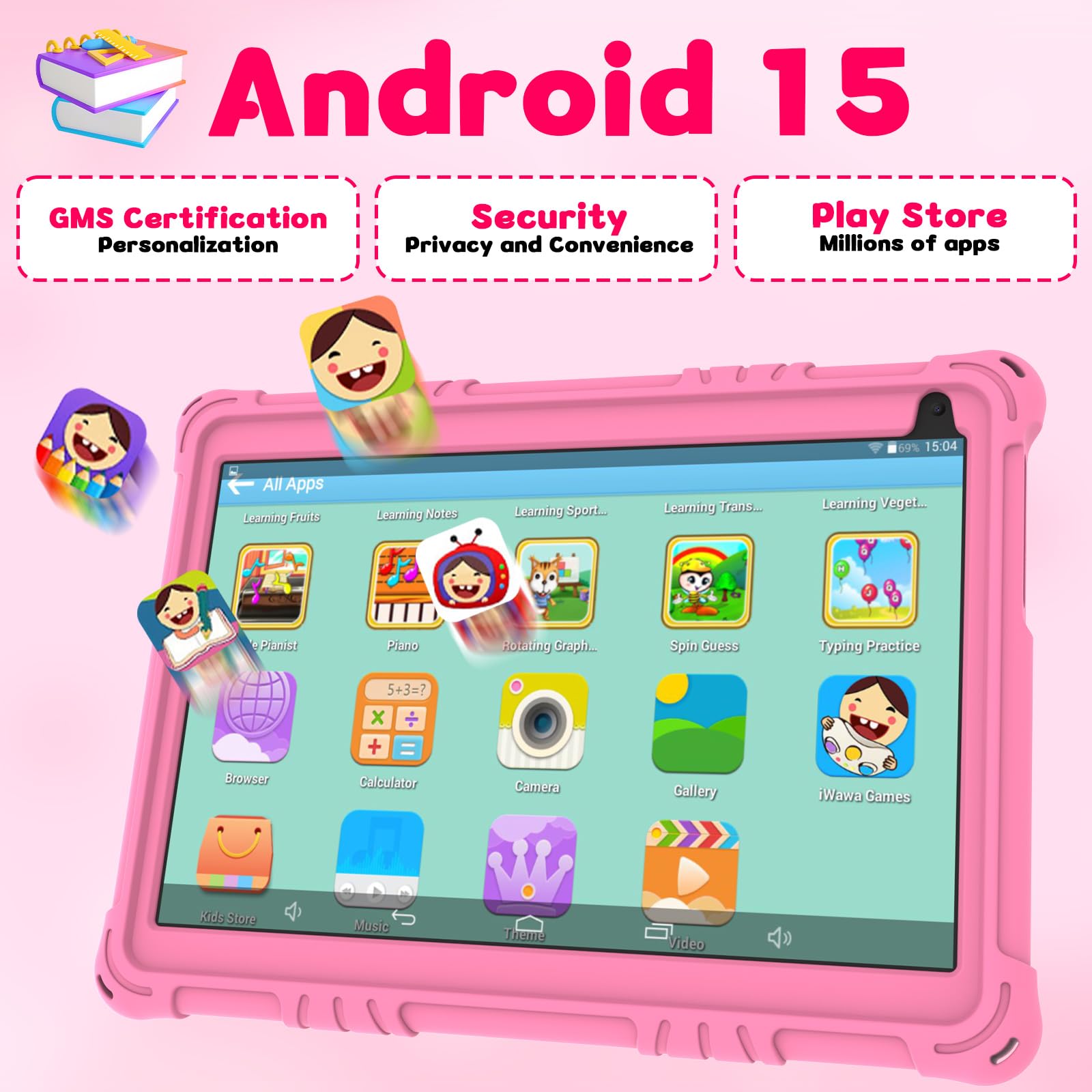 Amazon.com : Android 15 Kids Tablet, 10 inch Tablets for Kids, 8GB