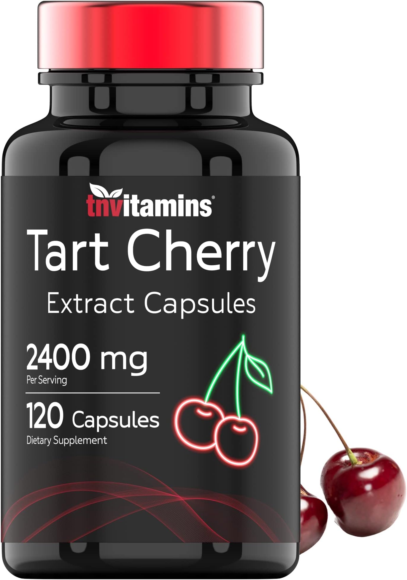 Tart Cherry Capsules (2400 MG - 120 Count) | From Montmorency Cherry Extract | Provides Antioxidants, Anthocyanins, & Phytonutrients | Tart Cherry For Sleep and More! | Non-GMO, Made in the USA!