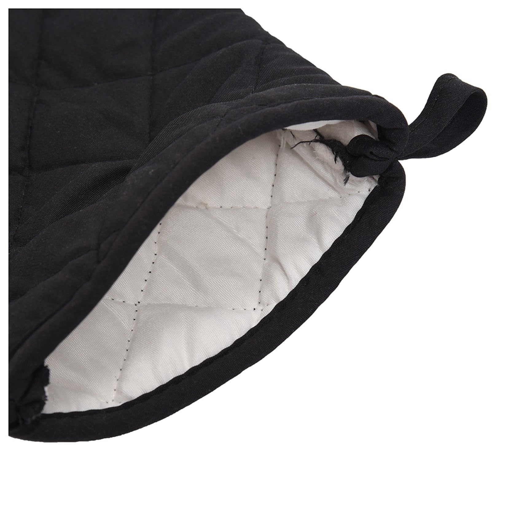 6 Paire A la Chaleur en Coton de Four Cuisine Cuisson Moufles de Cuisson Noires