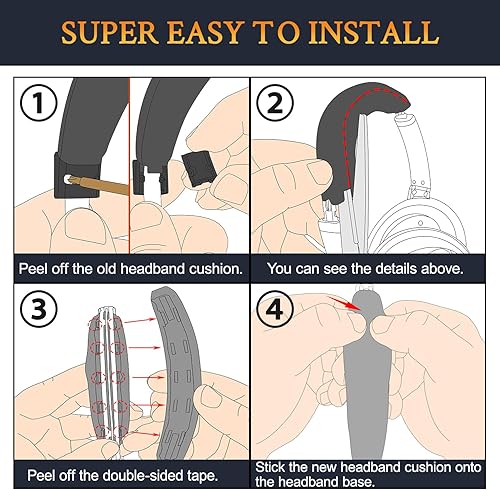 Miniatura 7 de SOULWIT Funda de diadema para auriculares Bose AE2AE2iAE2wSoundLink Around-Ear I,IISoundTrue Around-Ear I,II, repuesto para auriculares, pieza de