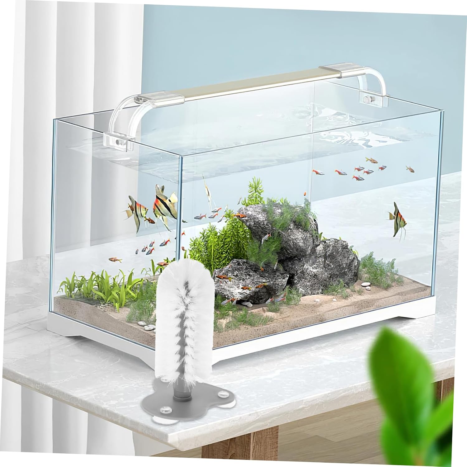 VICASKY Turtle Shell Cleaning Brush with Suction Cup Massager for Mud Removal Turtle Tank Accessory for Shell Health and Care