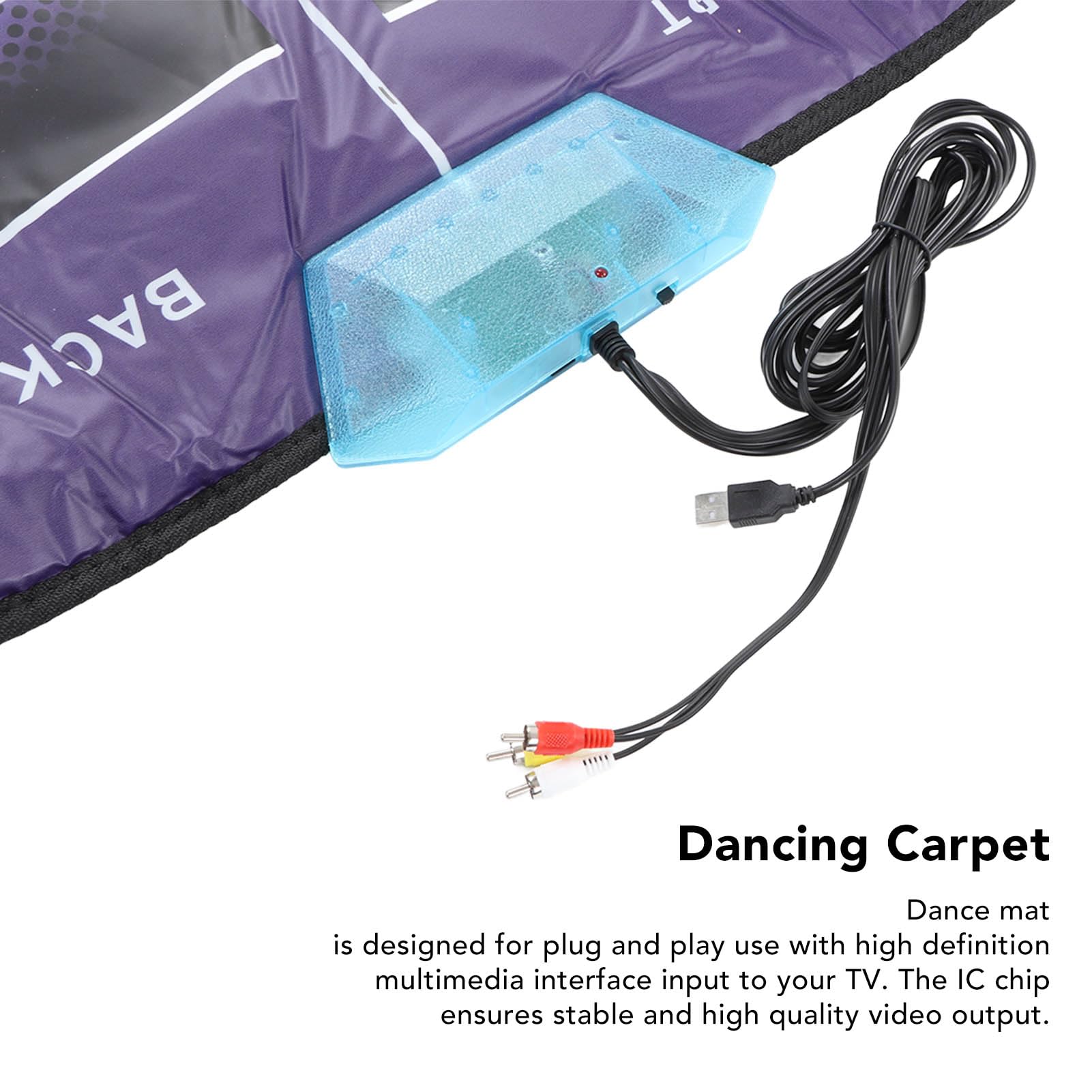 Tappetino da Ballo Wireless HD Doppio Utente Tappetino Fitness Antiscivolo Telecomando Esercizio per Bambini Adulti