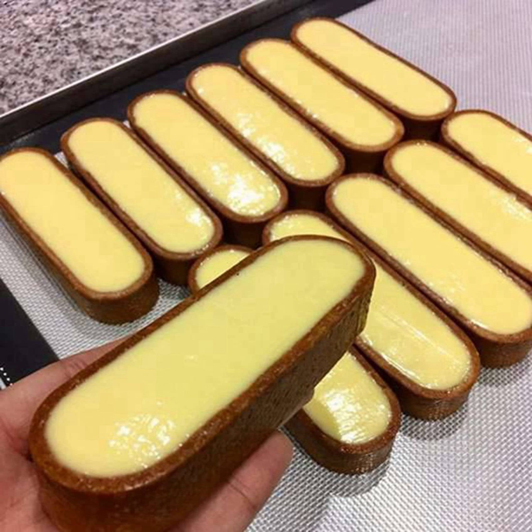 30 Piezas Moldes Ovalados para Tartaleta Moldes para Tarta Perforados para Hornear Anillo de Forma Redonda de Acero Inoxidable para Tarta Mousse Pies Quiche