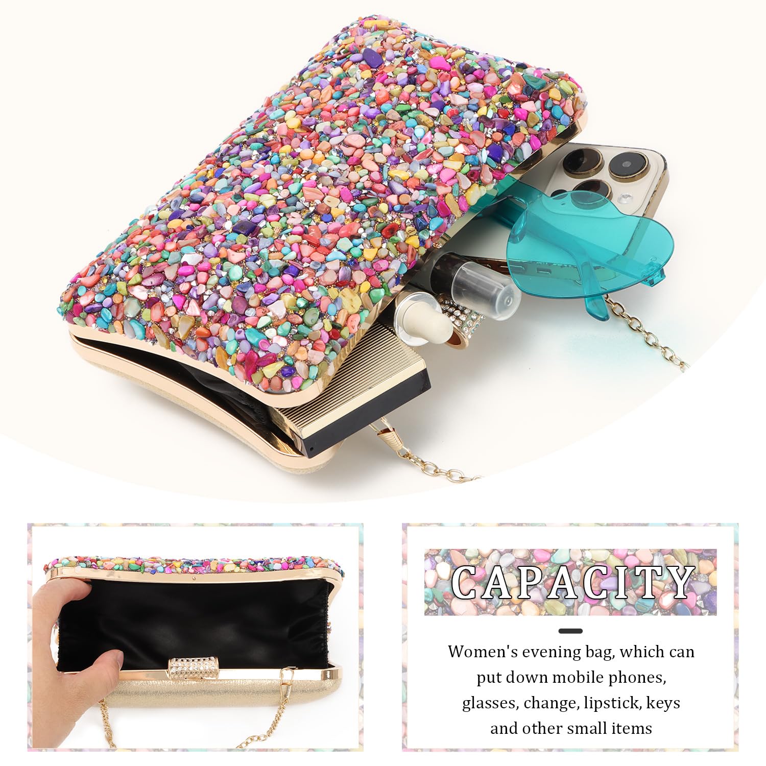 Vintage embrague noche bolsos cena bolsas damas Pures boda fiesta bolso monedero