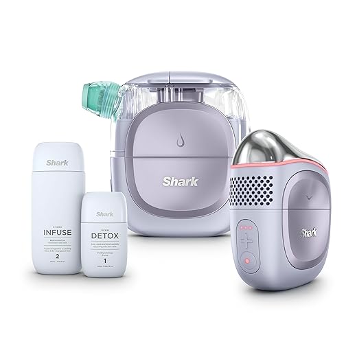 Shark FacialPro Glow at-Home Hydro-Powered Facial System with DePuffi Hot & Cold Therapy – Professional Spa Skincare Device for Pore Cleansing, Hydration, & Radiant Glow, Lilac, FH320PL