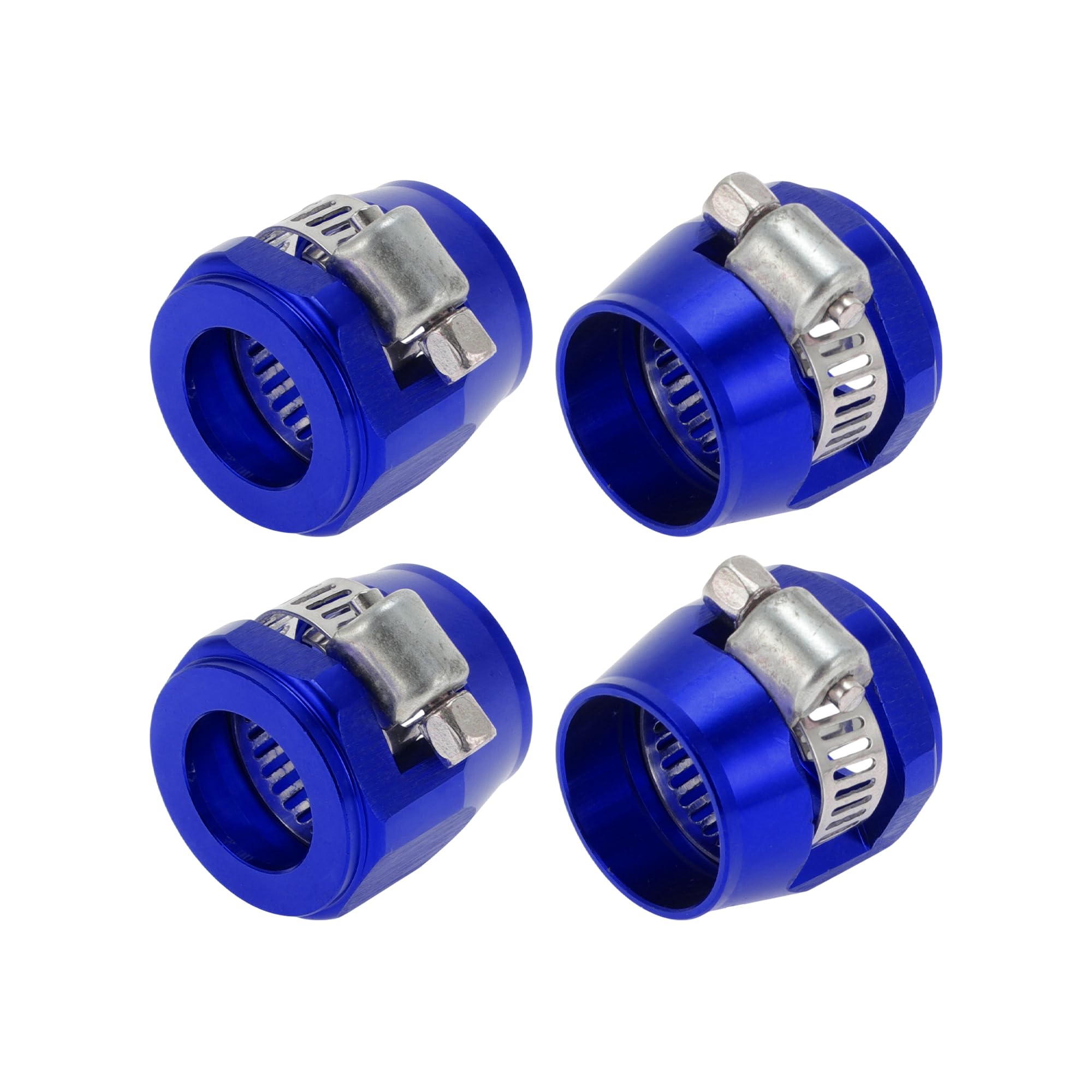 Collier de serrage AN10 en aluminium bleu pour tube de carburant et d'huile