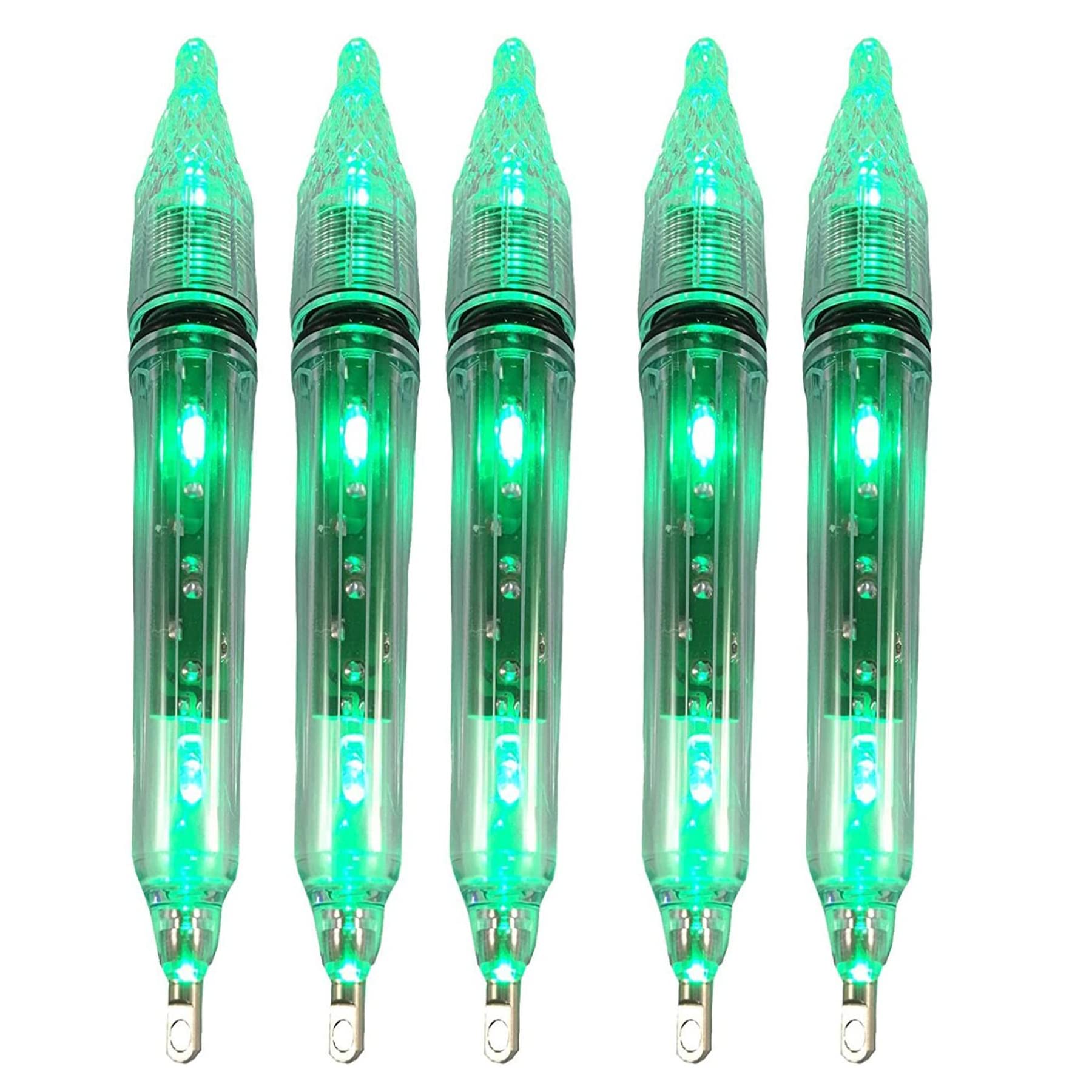 Amazon.co.jp: 5個 LED 高輝度 水中 集魚灯 夜釣り イカ釣り 海水 淡水 
