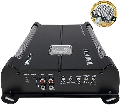 Miniatura 4 de Gravity 2000.1D Clase D Amplificador de audio para automóvil – 1000 vatios True RMS @ 1 Ohm Potencia máxima a 2000W, 1/2/4 Ohm estable, digital,