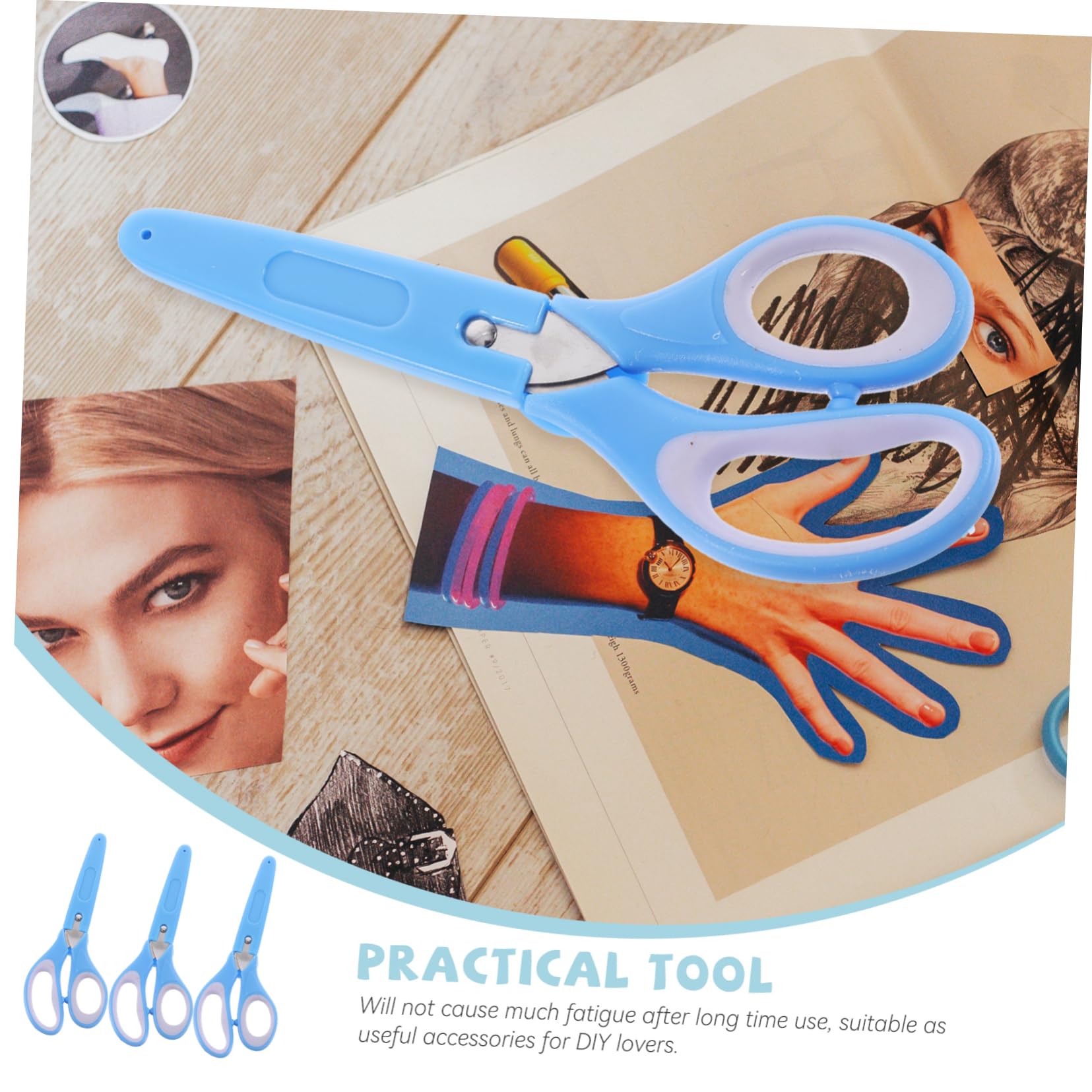 UPKOCH 3 Set Forniture Artigianali Per Clipper Ricamo Pieghevole Forbici Pieghevoli Forbici Per Sicuri Per Il Crafting Acciaio Inossidabile Sky- Pezzi*3