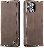 Vista 9 de SINIANL Funda de piel tipo cartera para iPhone 13 Pro Max, funda plegable con soporte magnético, ranura para tarjetas, funda protectora para iPhone