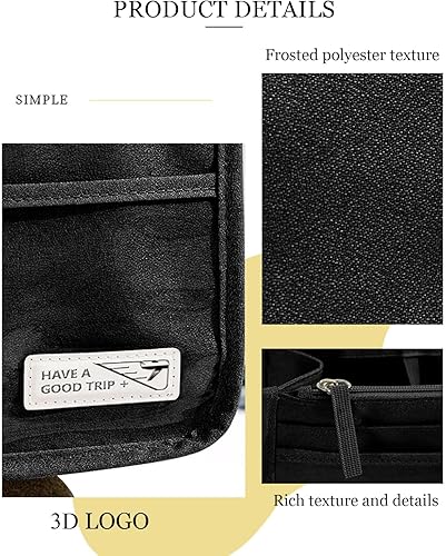 Miniatura 4 de Bolsa de cosméticos de viaje, bolsa de maquillaje de gran capacidad, bolsa de aseo portátil con organizador interno, bolsa de almacenamiento de