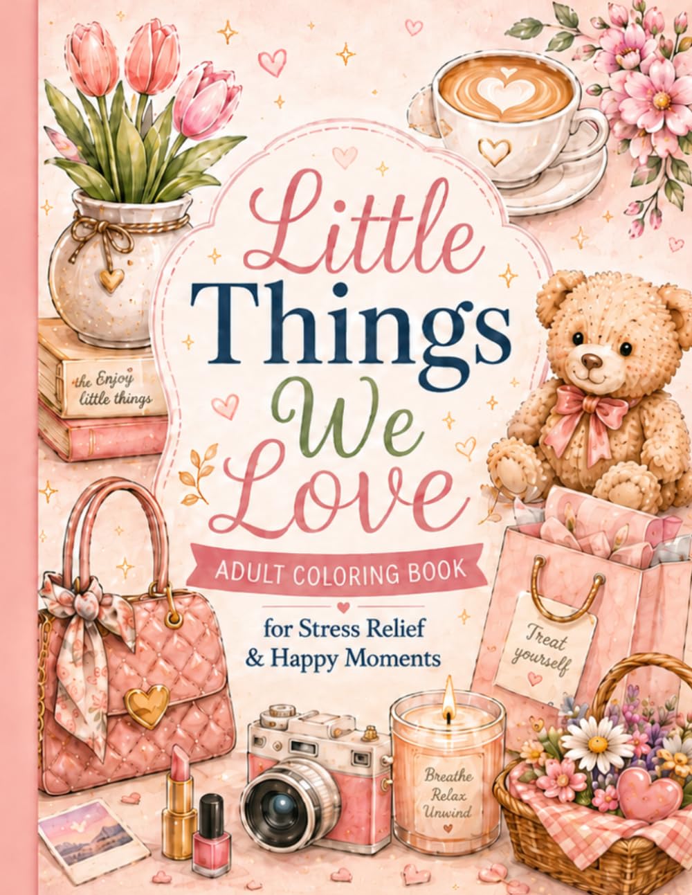 Little Things We Love: Adult Coloring Book for Stress Relief & Happy Moments