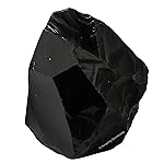 Amazing Gemstone Black Obsidian Raw Crystals and Healing Stones, Natural Rocks for Tumbling and DIY Raw Stones and Crystals (1 Piece)