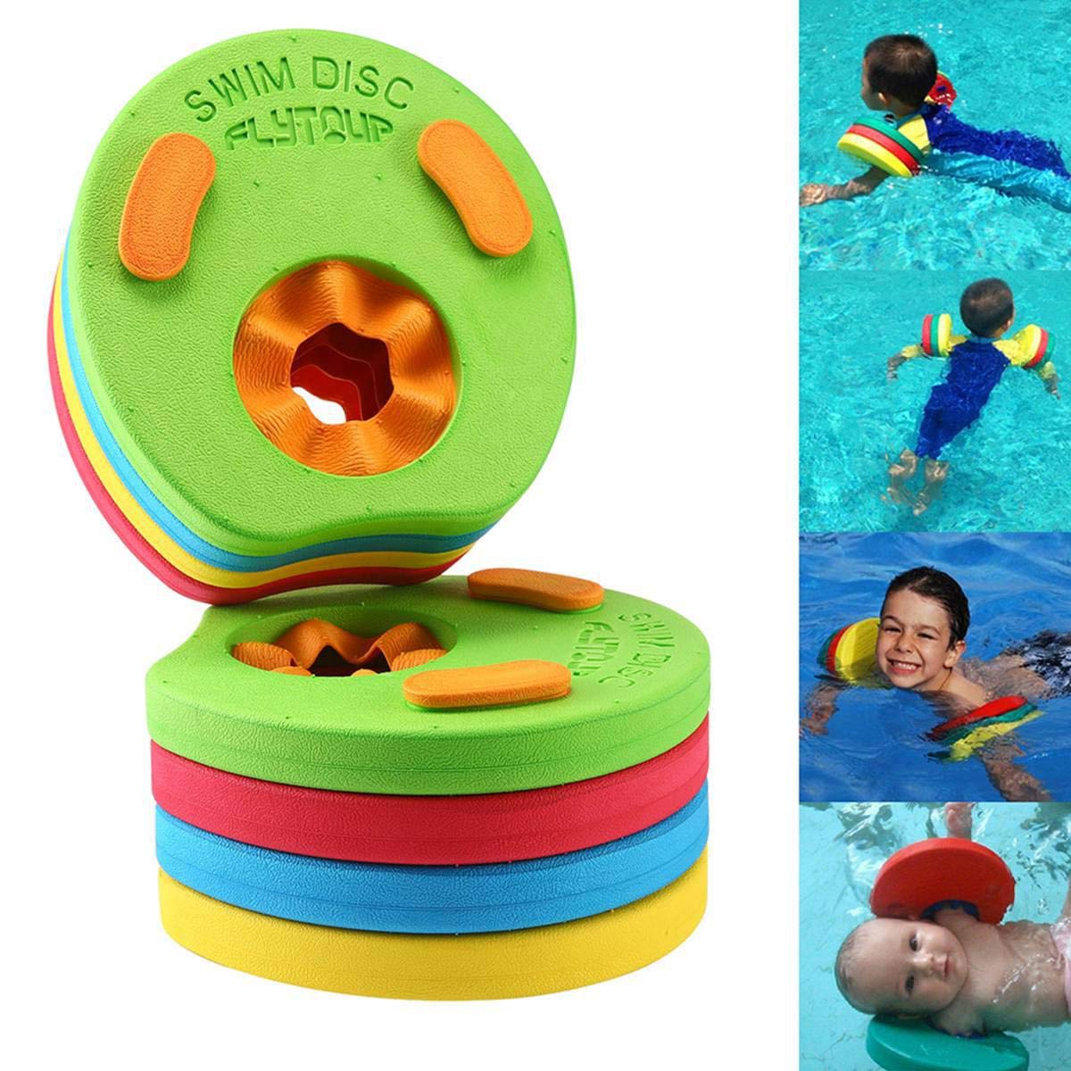 Volwco 8Pcs Kids Swim Float Discs,Inflatable Swimming Arm Band Floats For Pool Beach,Baby Float Ring Swimming Pool Toys For Babies & Toddlers - Arm Band Set For Children Learn To Swim