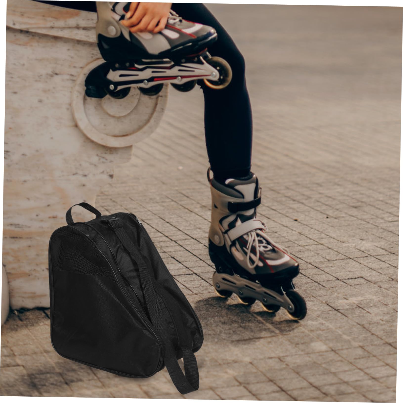 Abaodam Design e Versatile Organizer Multifunzionale Strati Adatta come Spalla o Zaino per Pattinatori e Appassionati Sport con Design Semi Rete