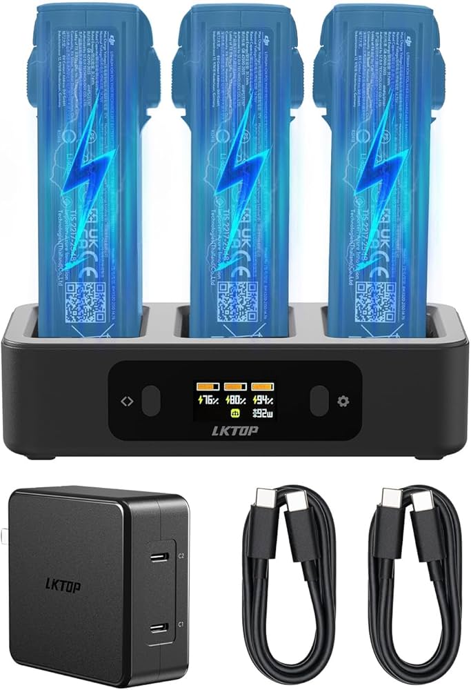 DJI Avata 2 DJI neo 急速充電器付きフルセット Amazon.com: LKTOP 100W Avata 2 Battery Charging Hub Kit for DJI
