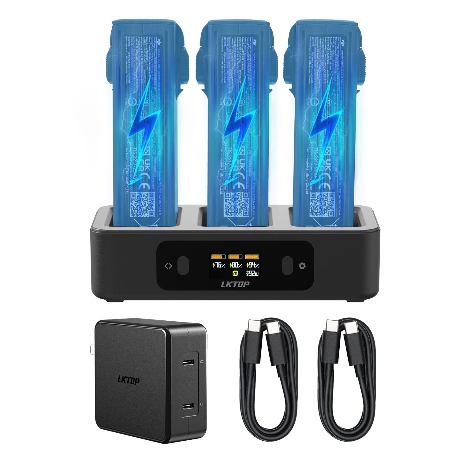 Amazon.com: LKTOP 100W Avata 2 Battery Charging Hub Kit for DJI