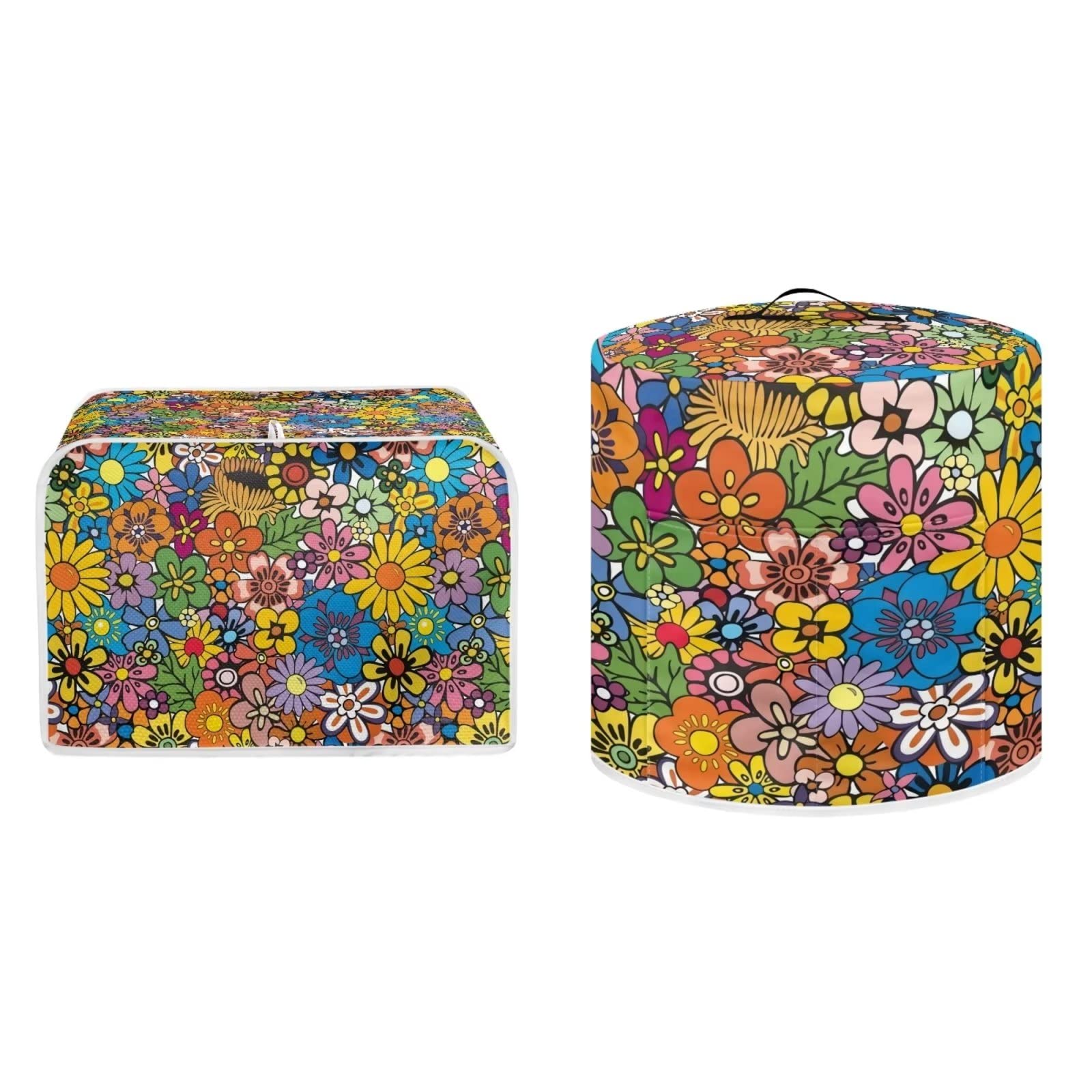 Copertura Antipolvere Per Tostapane - Taglia S, Con Maniglie E Stampa Fiore, Morbido Tessuto Poliestere - Foto 13