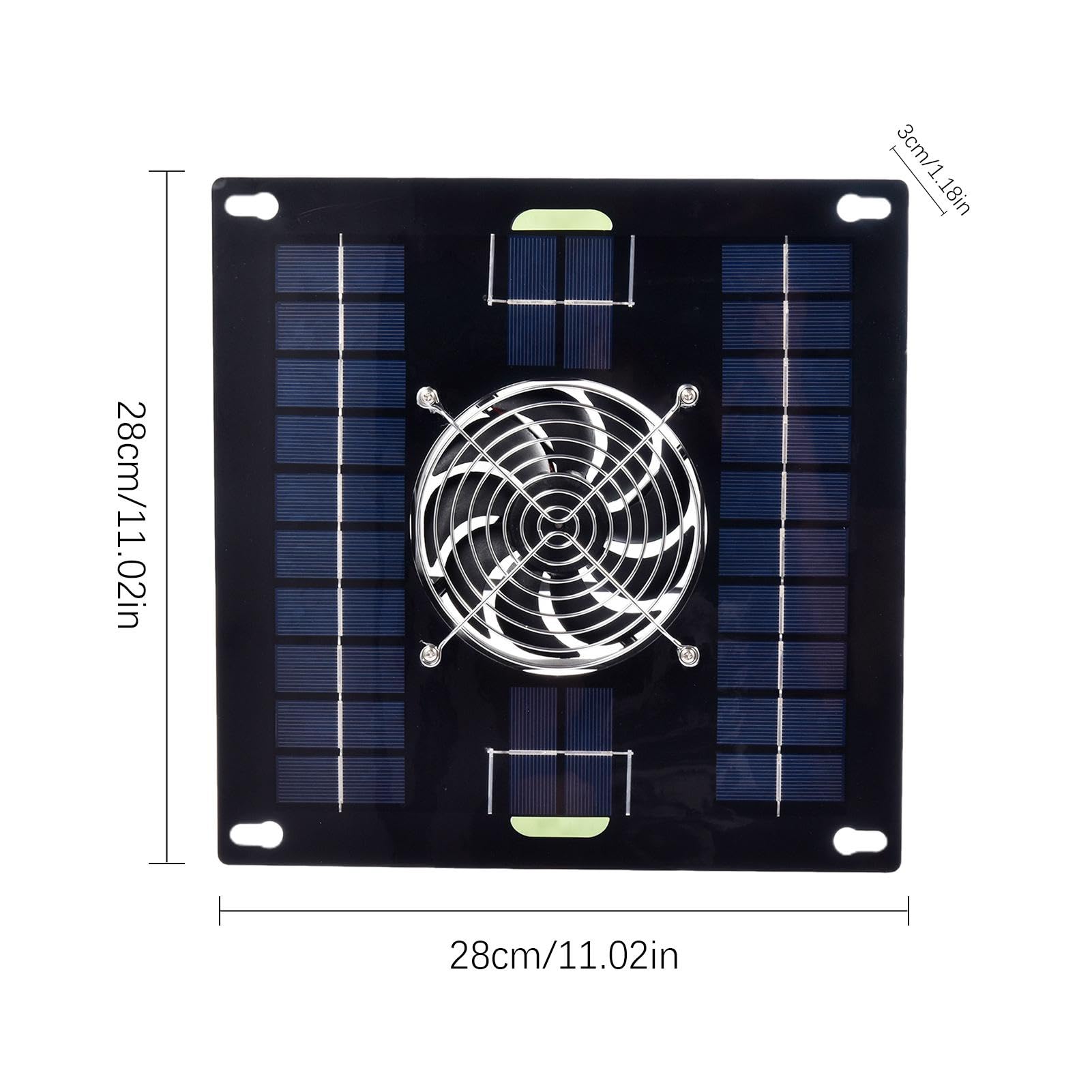 Ventilateur solaire pour abri de jardin – Ventilateur de grenier 10 W étanche pour poulailler, serre et abri de jardin