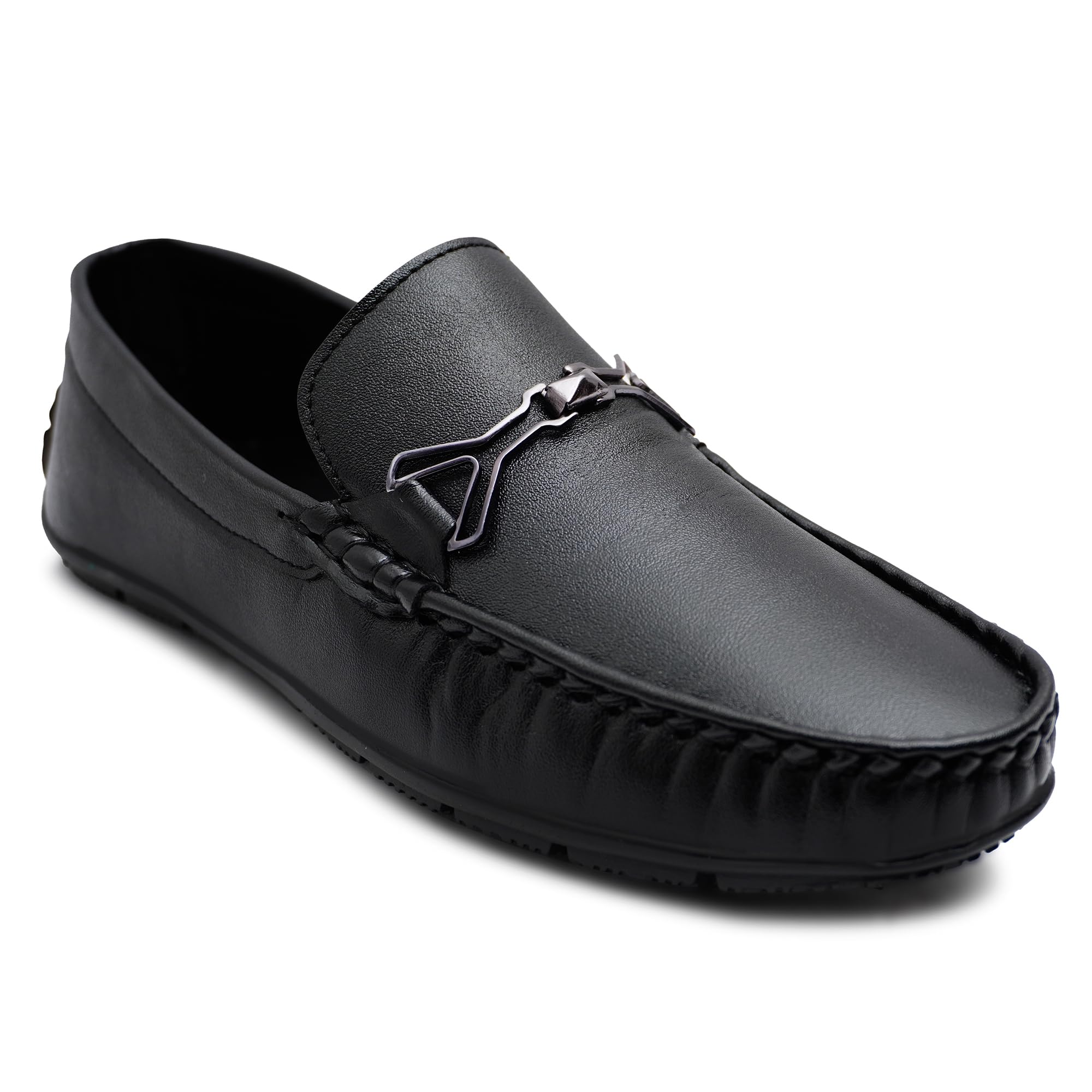 XAVO Mens Formal Long Life Buckle Loafer Ethnic Synthetic Shoes for Day Long Comfort|Outfit|Evening|Outdoor|Casual|Fashion|Trending|Lightweight with Anti Skid Loafer Shoes (BLACK, 10) (B0D8G3KCJC) Amazon Price History, Amazon Price Tracker