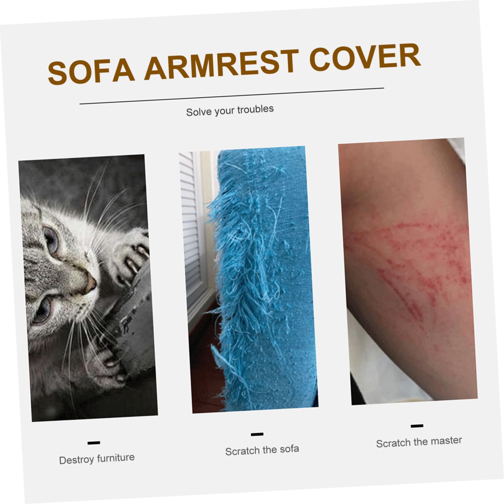 Tofficu Funda Protectora de Sisal para Sofá contra Arañazos de Gatos, Entretenida y Resistente para Hogar y Tienda, Adecuado para Proteger Muebles