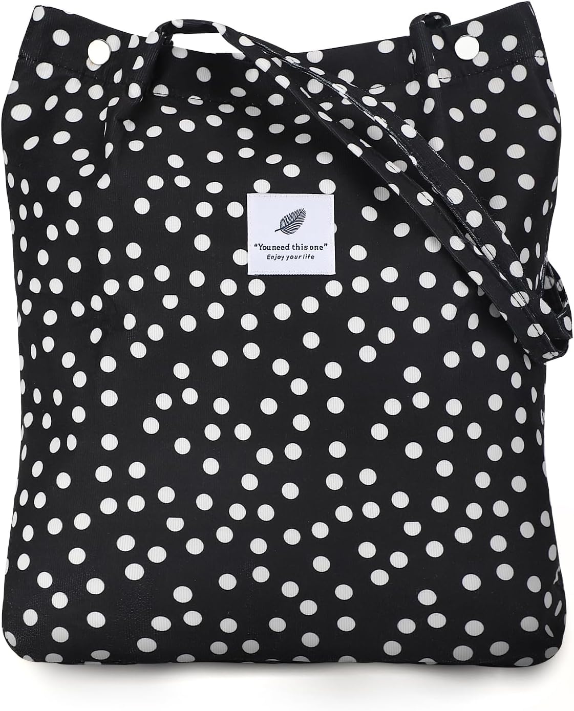 Kawn® Corduroy Tote Bag Aesthetic Cute Canvas Tote Bags for Women Washable Shoulder Bag with Inner Pocket for Go-to Everyday Bag for Work Beach Travel and Shopping Grocery (Polka Dot) (B0D7S6QXYH) Amazon Price History, Amazon Price Tracker