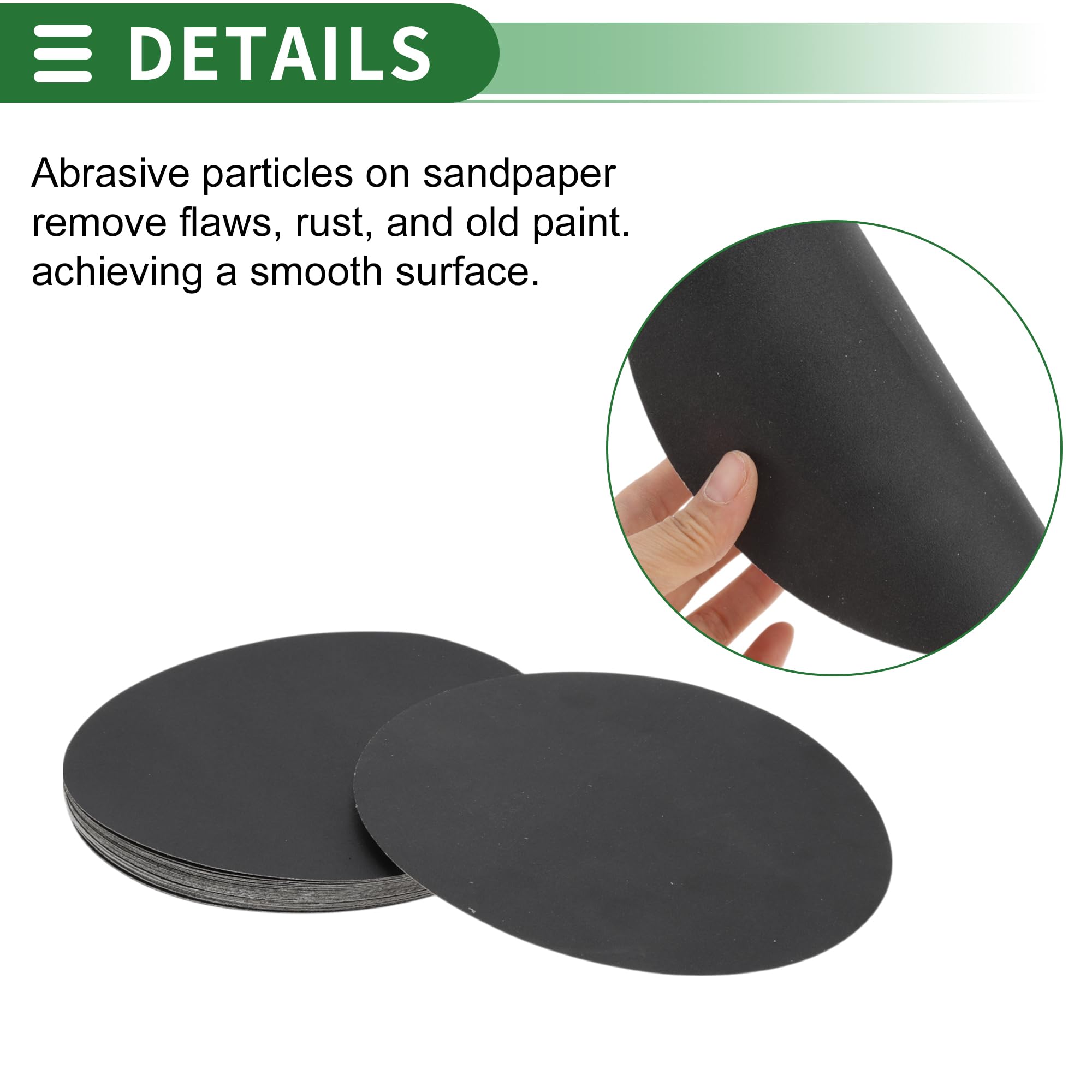 TUCKBOLD Sandpaper Hook & Loop Sanding Sheets 225x225mm Black 320 Grit Efficient Grinding and Polishing Automobile Manufacturing and Repair Metal Processing - Image 4