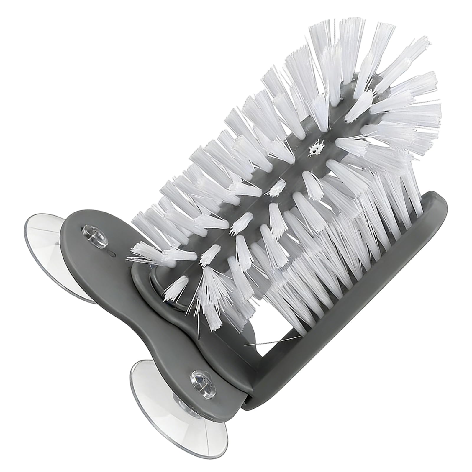 Qisuw ABS 360 Degree Rotating Glass Brush with Suction Cup for Cups Mugs and Bottles Kitchen Accessories Rotating Brush Cleaner