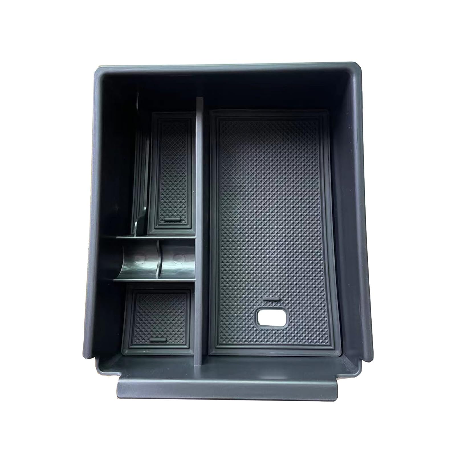 Drezzo Black Car Center Console Cover Center Console Organizer Tray For Hyundai For Tucson Nx4 Limited 2022 Car Central Armrest Abs Secondary Storage Box