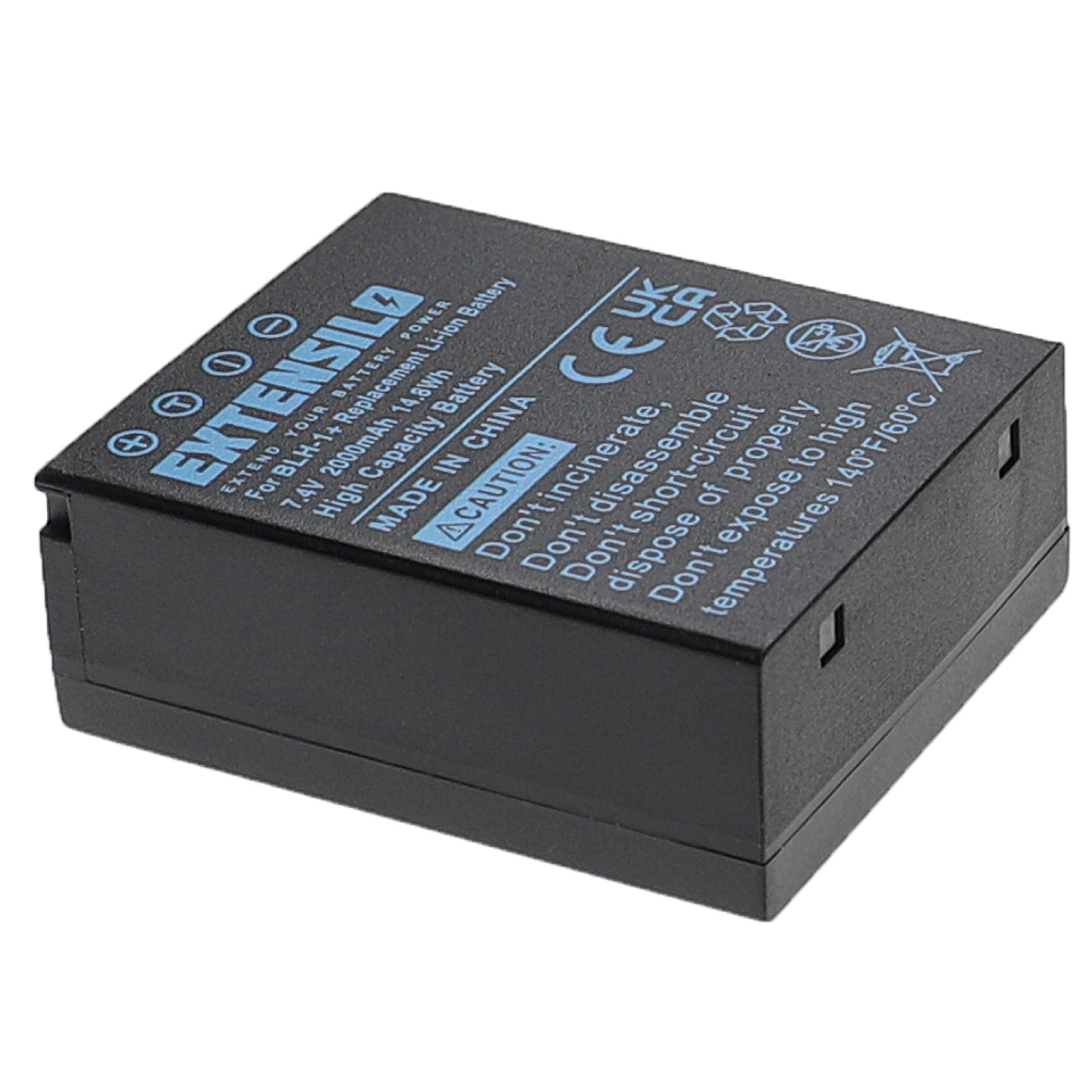Batterie Pour Appareil Photo Olympus BLH-1 - Compatible E-M1 Mark II, III, E-M1X - 7.4V 2000mAh CELLONIC - 9